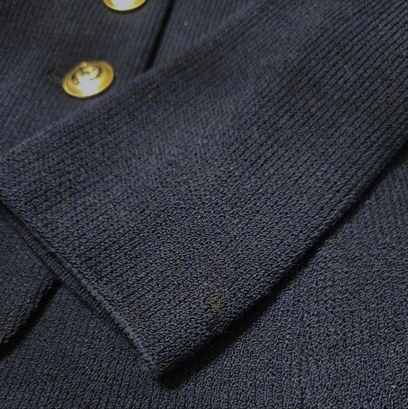 Vintage St. John Santana Knit Blazer Navy Blue Sz 4 - Picture 11 of 11